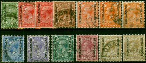 Bechuanaland 1913 24 Extended Set Of 13 Sg73 82 Fine Used Cv £195