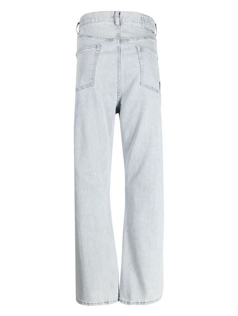 Izzue High Rise Straight Leg Jeans Blue FARFETCH UK