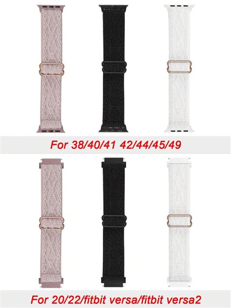 Conjunto De 3 Piezas De Banda De Reloj Deportiva Extensible De Nailon