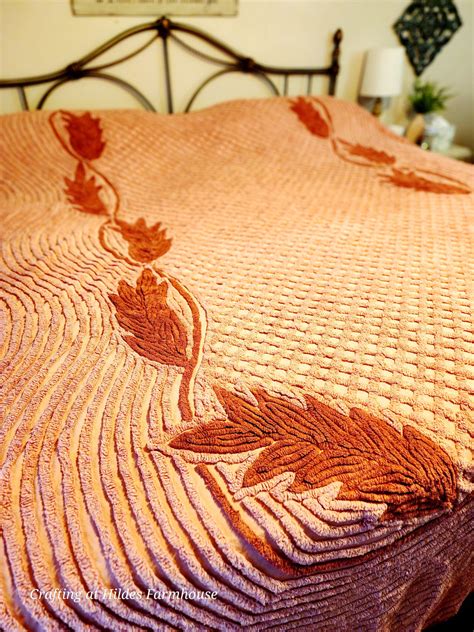 Two Tone Vintage Chenille Bedspread Hilde S Farmhouse