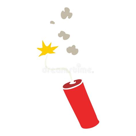 Hand Drawn Cartoon Doodle of a Lit Dynamite Stick Stock Vector ...