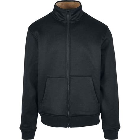 Veste Teddy Zippée Bonded Homme Urban Classics Noir Noir