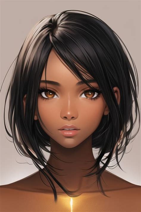 Samdoesart A Girl Black Hair Brown Skin Hdri Ma Openart