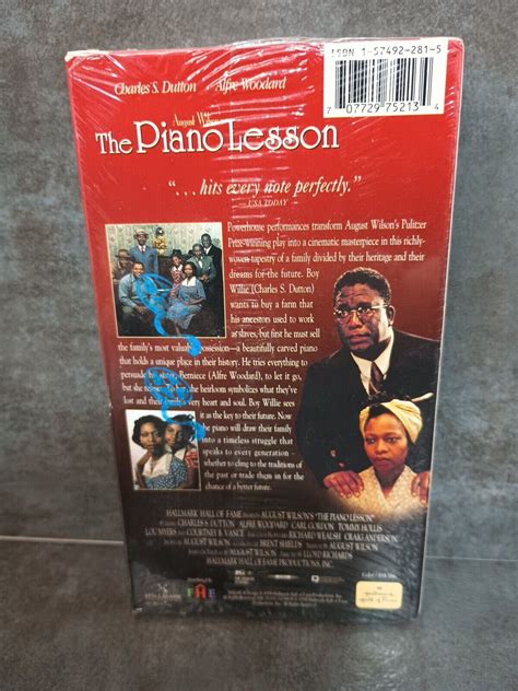 August Wilsons The Piano Lesson Vhs Tape 1998 Hallmark Hall Of Fame