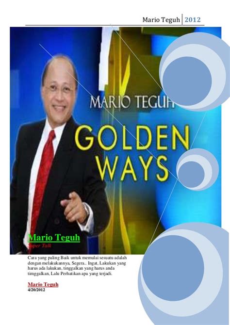 Mario teguh golden ways