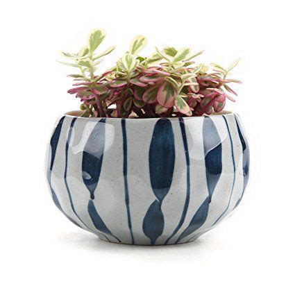 T U Japanische Stil Clay Serielle Blau Gras Blume Keramik Pflanzt Pfe