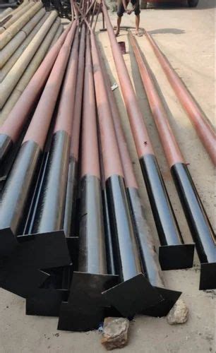 Mild Steel Single Arm Straight Tubular Pole For Highway Length 7 M