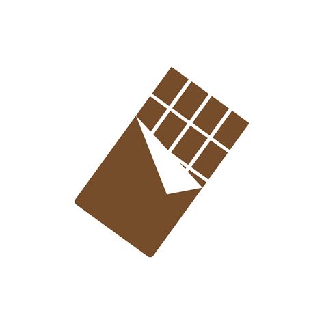 Eps10 Brown Vector Opened Chocolate Bar Icon Isolated On White