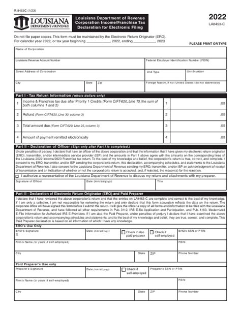 Form R 8453c La8453 C 2022 Fill Out Sign Online And Download