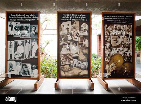 Pictures Of Mahatma Gandhi In A Museum Sabarmati Ashram Ahmedabad