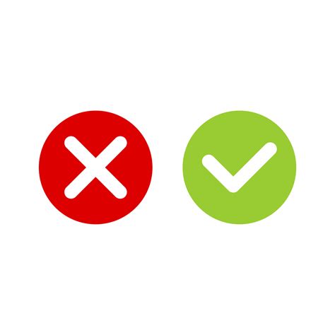 Simple true and false button icons 4879661 Vector Art at Vecteezy