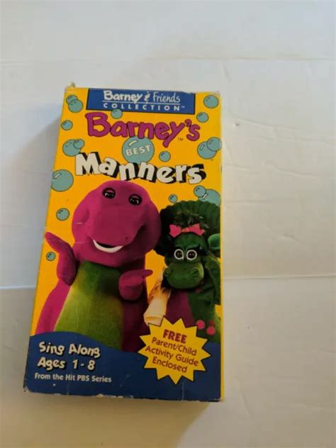 BARNEY S BEST MANNERS VHS Video Tape 1993 Barney Friends Collection