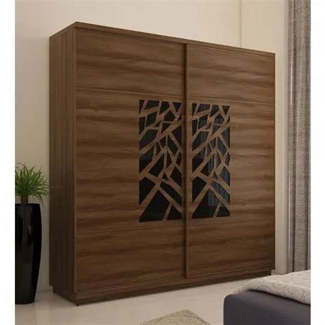 Brown Designer Wooden Sliding Wardrobe For Bedroom Features Termite