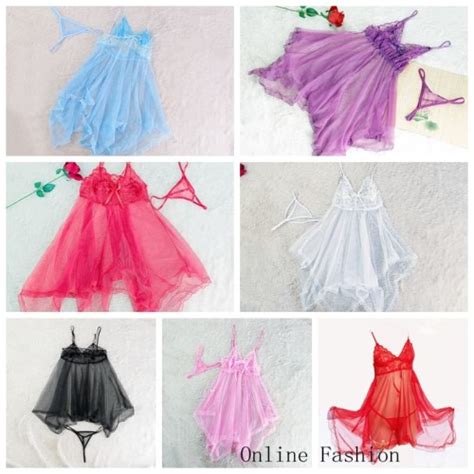 Jual Baju Tidur Seksi Renda Transparan Lingerie Sexy Import Lace A S