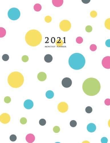 2021 Monthly Planner 2021 Planner Monthly 85 X 11 Polka Dots