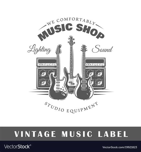 Music label Royalty Free Vector Image - VectorStock