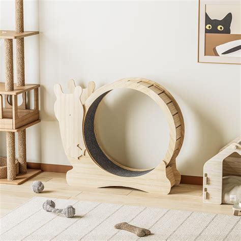 Large Cat Exercise Wheel for Indoor Cats Silent Running with Locking