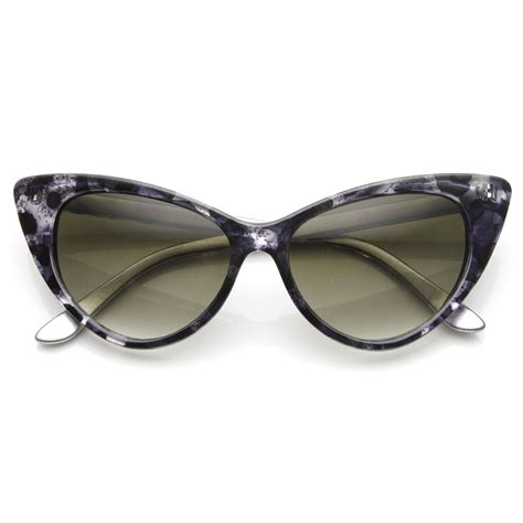 Womens Retro 1950s Hot Tip Pointed Cat Eye Sunglasses Zerouv