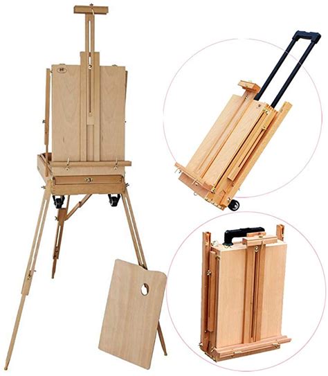 Amazon ShowMaven French Easel With Wheels Portable Rolling Sketch