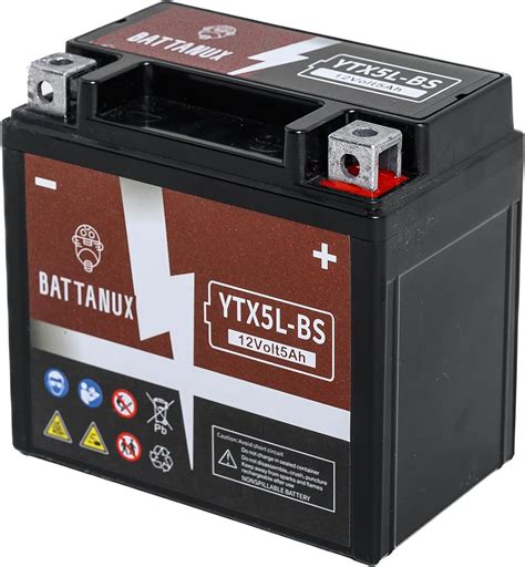 Amazon Fr Battanux YTX5L BS Batterie Et Batterie Pour Motocyclette