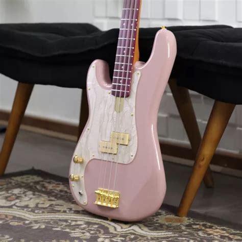 Baixo Canhoto Cordas Studebaker Cruiser Shell Pink Montrealmusicshop