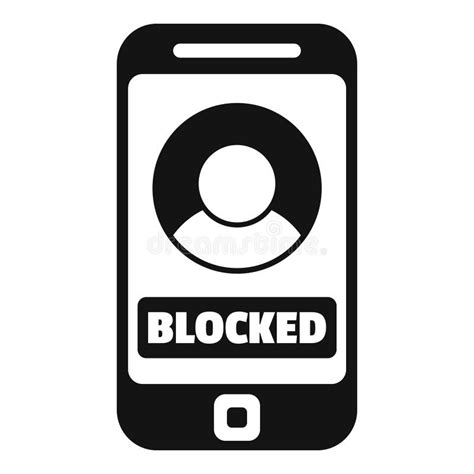 Smartphone Mostrando Icono De Perfil De Usuario Bloqueado Ilustración