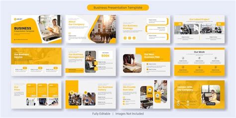 Creative business powerpoint präsentationsfolien vorlagen design set