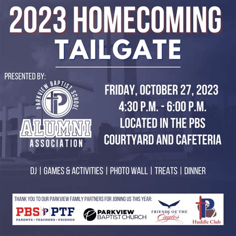 2023 Homecoming Information Parkview Baptist Schoolparkview Baptist