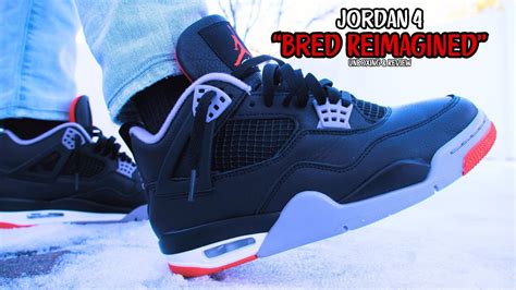 Jordan 4 Bred Reimagined Unboxing And On Feet Review Youtube