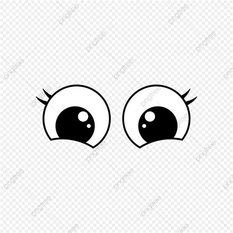 Cute animal eyes clipart transparent background cartoon cute round eyes material eyes clipart ...