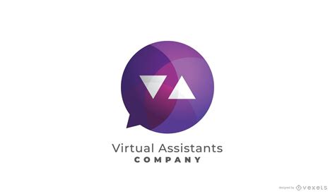 Bubble Icon Virtual Assistant Logo Design Vector Download