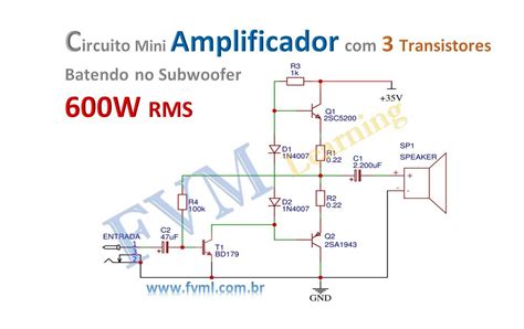 Esquema Amplificador W Rms Discounted Americanprime Br