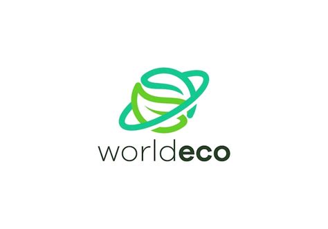 Premium Vector | Eco world environmental logo design