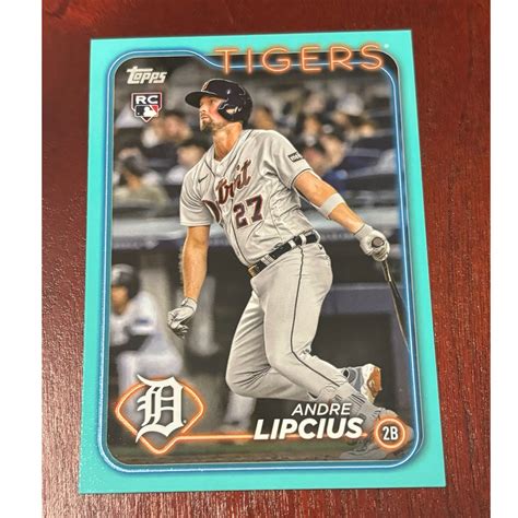 Topps Series Andre Lipcius Aqua Rc Fanatics Exclusive Tigers