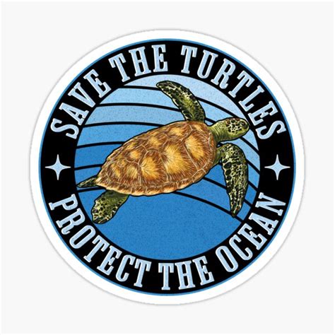 Save The Turtles Sticker For Sale By Zoasea Redbubble