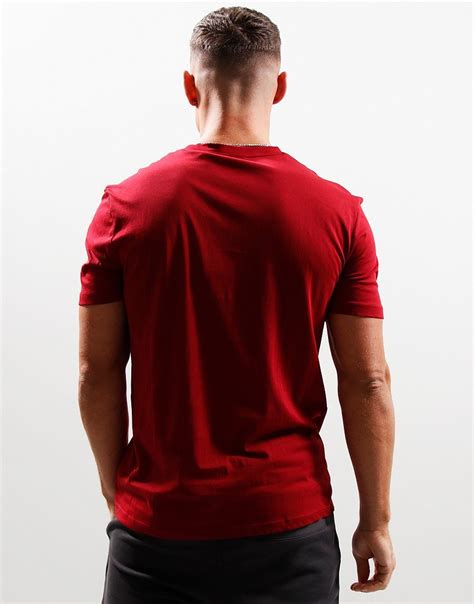 Hugo Dulive222 T Shirt Dark Red Terraces Menswear