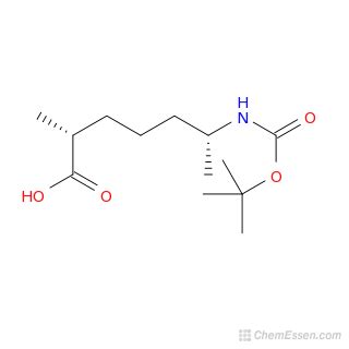 Tert Butoxy Carbonyl Amino Methylheptanoic Acid Structure