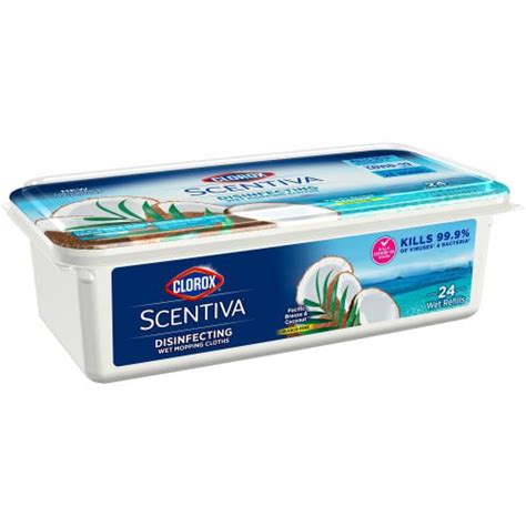 New Clorox Scentiva Disinfecting Wet Mopping Cloth Refills Walmart