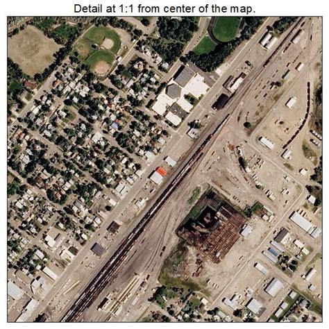 Aerial Photography Map Of Glendive Mt Montana