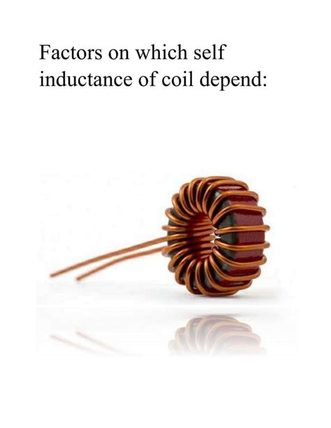 Factors On Which Self Inductance Of Coil Docx