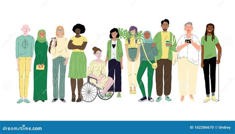 Group of Different Young People. Social Diversity Stock Vector ...