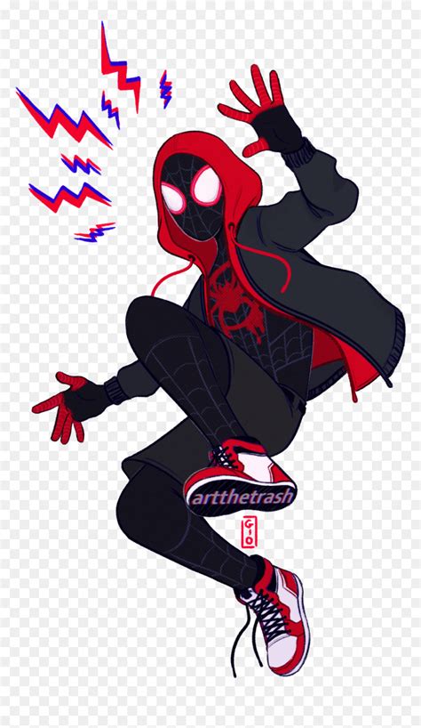 Spider Man Into The Spider Verse Png Background Image - Miles Morales Drawing Easy, Transparent ...