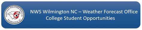 NWS Wilmington NC Student Opportunities