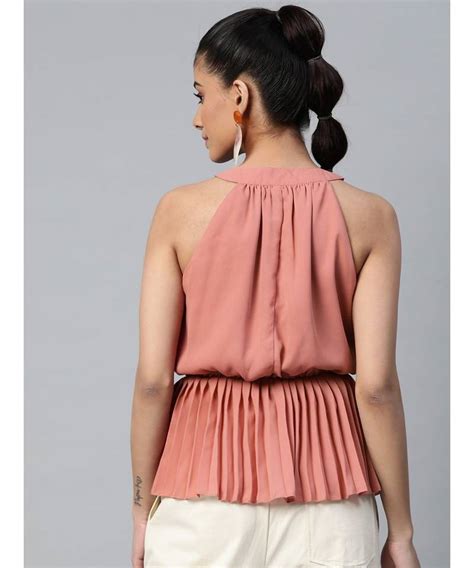 Pale Pink Halter Neck Top Sassafras 3465056