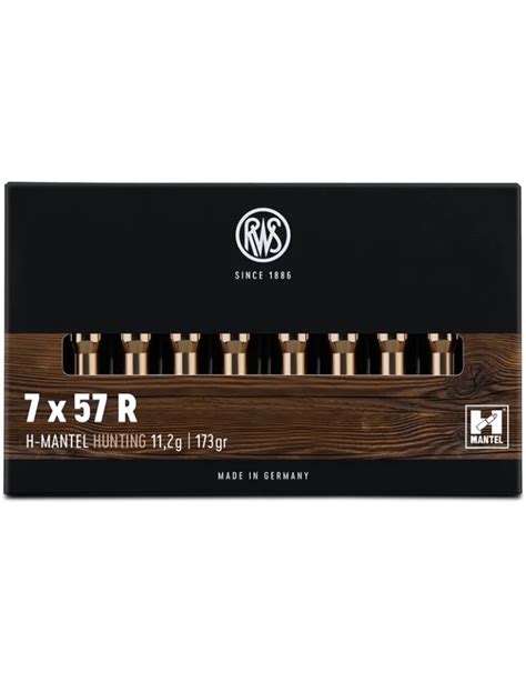 Munition De Grande Chasse RWS 7x57R H Mantel HMK 173gr Natusport