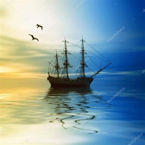 Old Ships At Sea