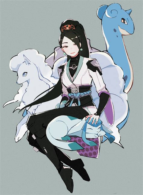 Glaceon Lapras Sage And Alolan Ninetales Pokemon And More Drawn