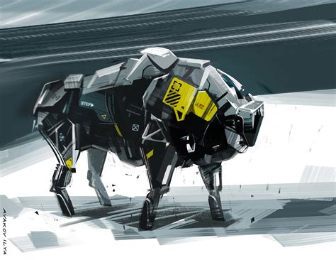 Sketches of robots on Behance