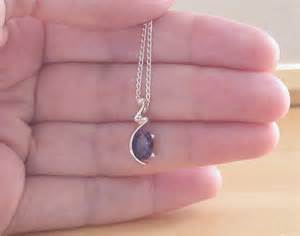 925 Amethyst Pendant 18 Sterling Silver Chain Oval Amethyst Necklace