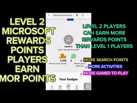 Level 2 Microsoft Rewards Pts Vs Level 1 Microsoft Rewards Pts L2